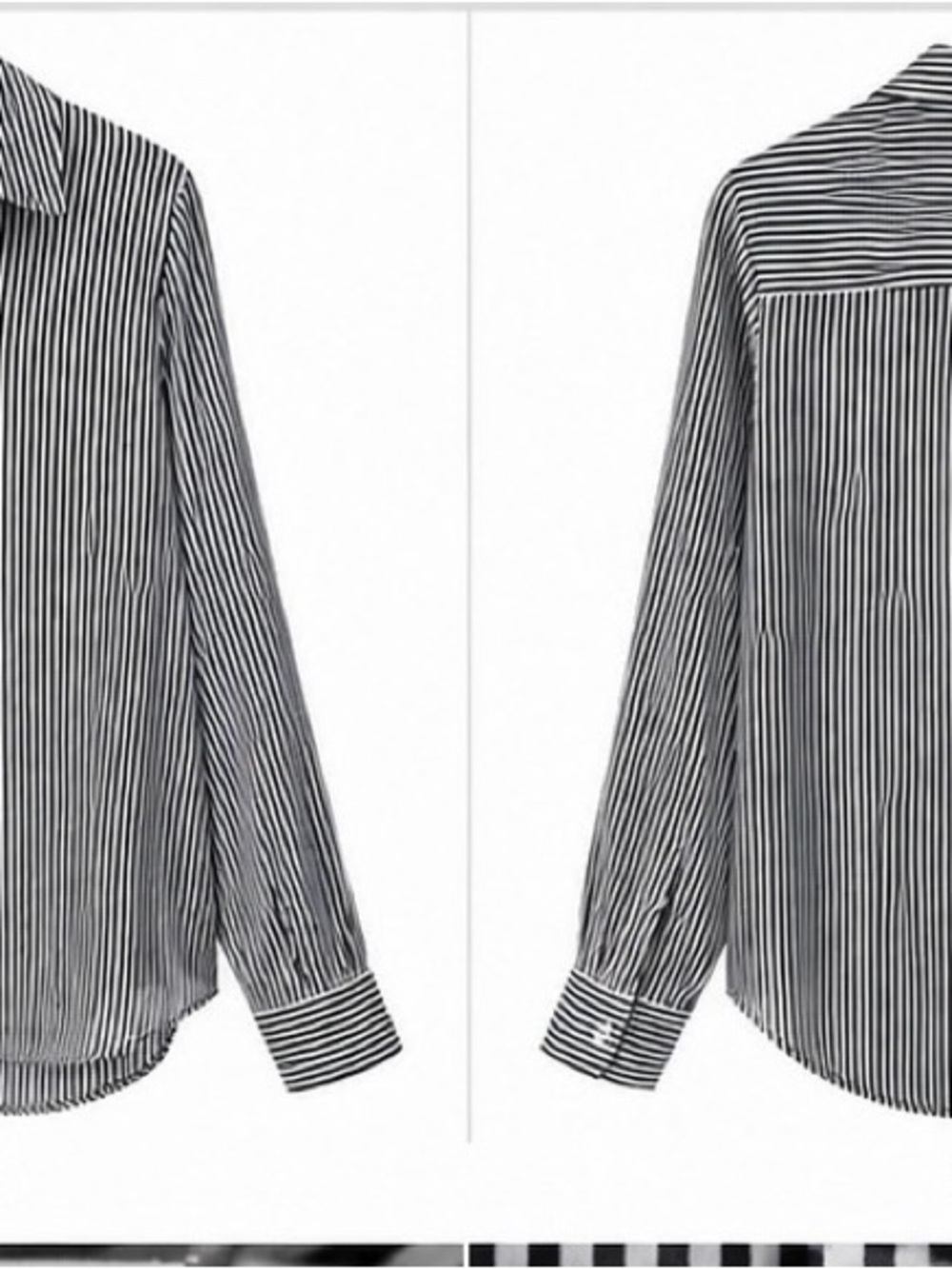 68. DKNY Classic Black & White Striped Button-Up Shirt - Women's Top